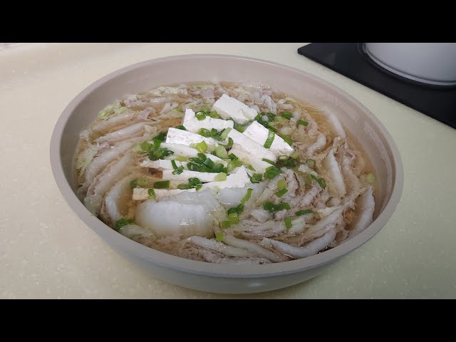 Layered Chinese Cabbage and Pork Miso Hot Pot | Cooking | ASMR