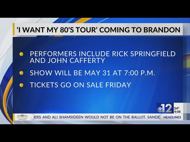 ‘I Want My 80’s Tour’ coming to Brandon Amphitheater