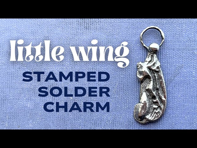 Little wing soft soldered charm - jewelry making