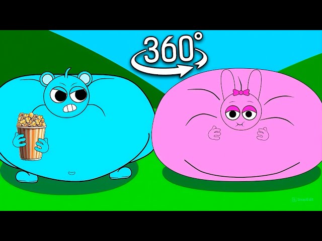 360º VR Sprunki Pinki Inflation PopCorn Trick Fail 🤣| Animation meme #sprunki #funny #popcorn