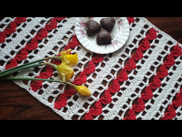 Easy and Quick Crochet Table Runner free pattern tutorial/ crochet rectangle placemat