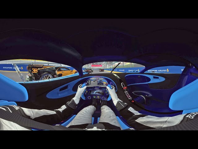 VR 360° Bugatti Vision Gran Turismo Cockpit view in VR