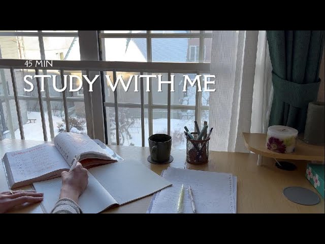 STUDY WITH ME 📚 | With chill music, 45 min study ⏰ #study