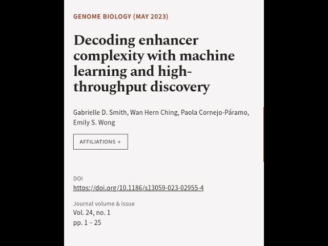 Decoding enhancer complexity with machine learning and high-throughput discovery | RTCL.TV