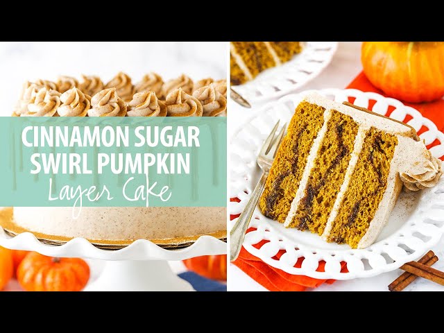 Cinnamon Sugar Swirl Pumpkin Layer Cake