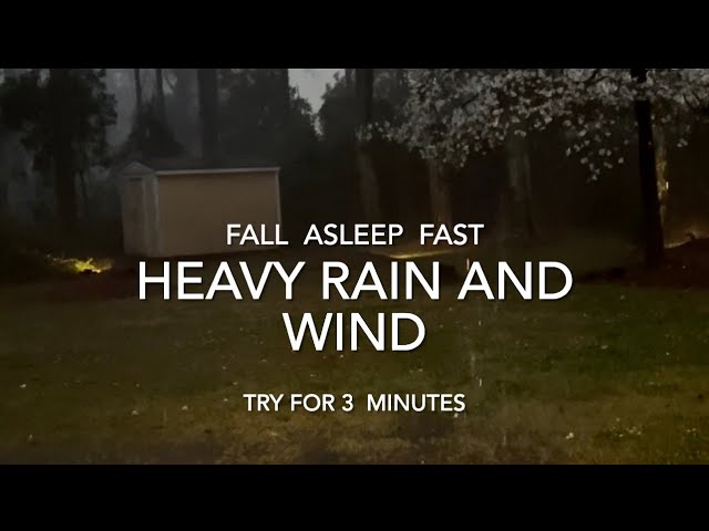 Fall asleep fast heavy rain and wind