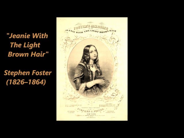 I DREAM of JEANIE With The LIGHT BROWN HAIR lyrics words text STEPHEN FOSTER sing along song