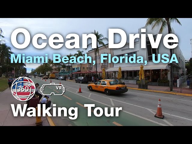 Miami Beach, Florida, USA | 360° Walking Tour VR | Ocean Drive (2024)