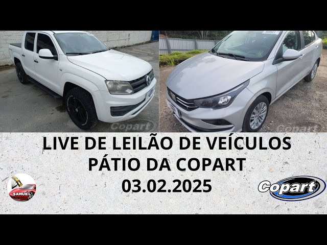 LIVE DE LEILÃO DE VEÍCULOS NA COPART DIA 03.02.2025