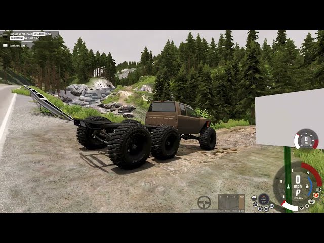 BeamNG.Drive- My 6x6 build going up the mountain