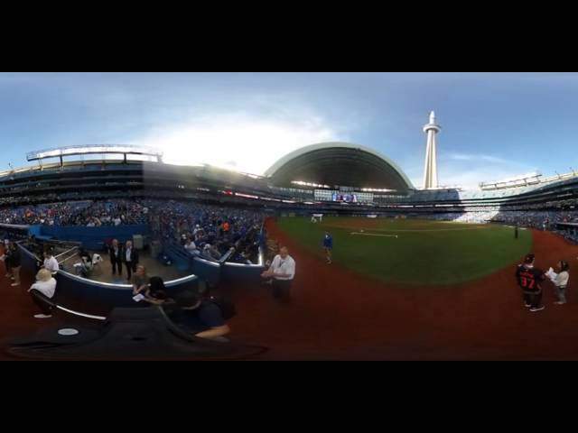 360 Video - Connor McDavid Takes to the Field for the First Pitch at the Blue Jays Game