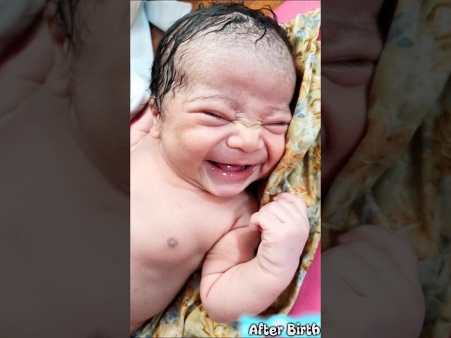 Smile immediately @AfterBirth  of Cutest Newborn Baby's Birth First Cry #cutestmoments