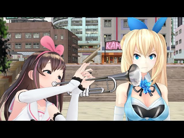 180°MMD 3D キズナアイ Trumpet MEME