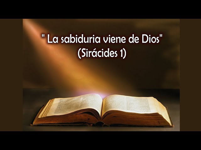 Eclesiástico Capítulo 1 (Sirácides 1) "La sabiduría viene de Dios" | Biblia Católica Hablada