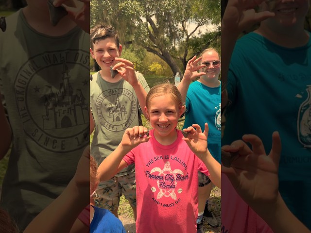 Gotta love what ya do! #dig #nature #florida #vacationideas #fossils #fyp #sharkteeth #fossilhunting