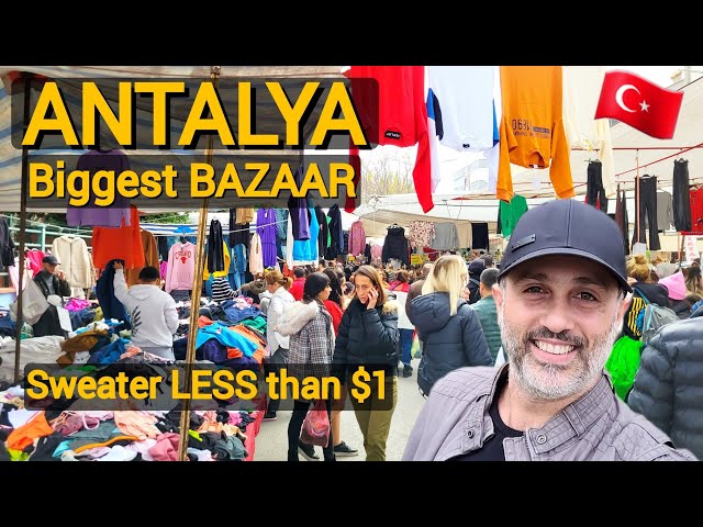 Best ANTALYA TURKEY Local MARKET / BAZAAR Everyone Must Visit (LARA BAZAAR)