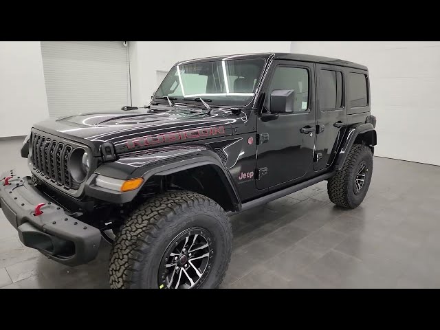 2024 JEEP WRANGLER RUBICON X SKY ONE TOUCH TOP BLACK 4K WALKAROUND 24J185 SOLD!