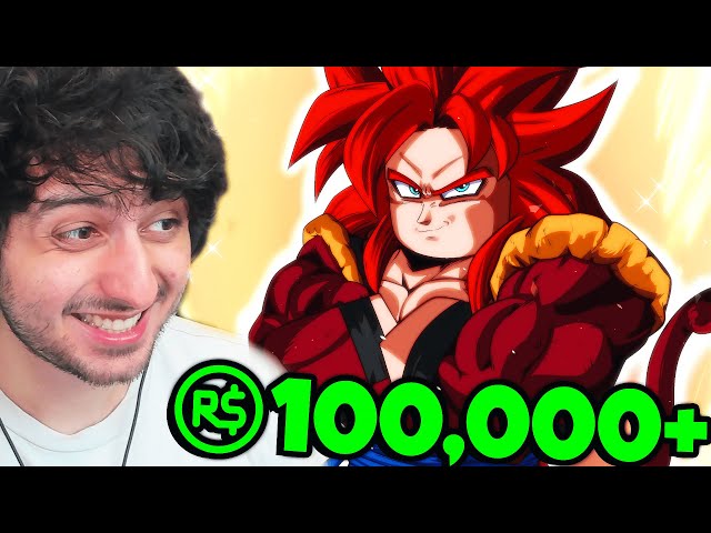 I Spent $100,000+ ROBUX for 0.005% SSJ4 Gogeta in Roblox...