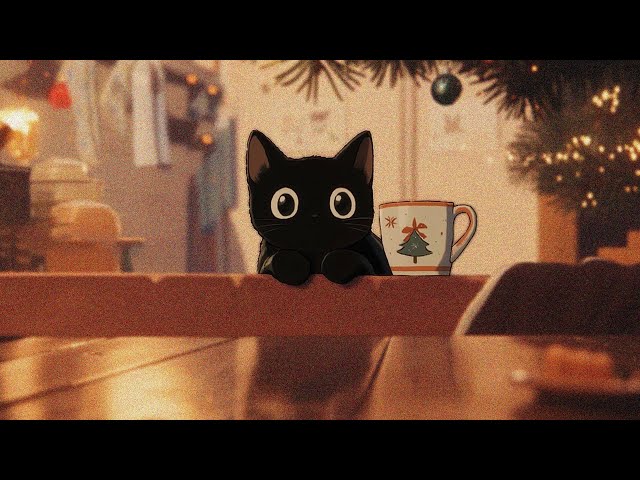 holiday coffee 🎄 lofi hiphop mix to chill | jazzy cat X-mas beats