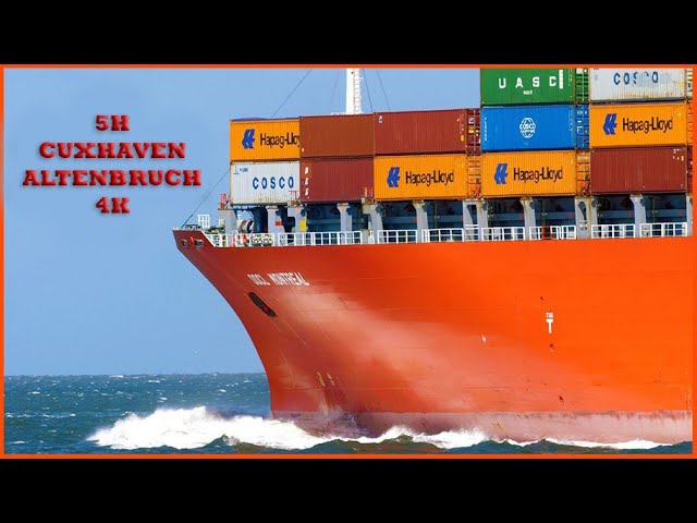 4K | 5 HOURS Epic Ship Spotting at Altenbruch, Cuxhaven #shipspotting