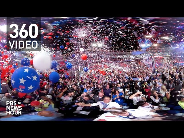 360 Video: Watch the balloons drop at the Democratic National Convention.