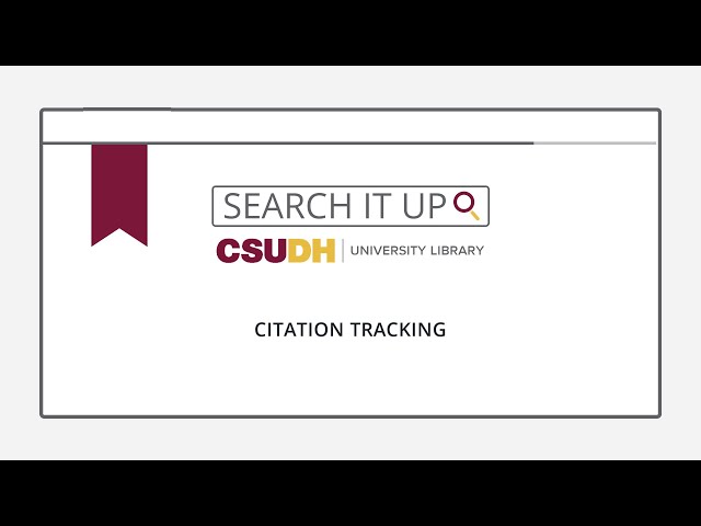 Citation Tracking