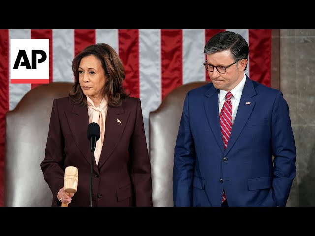 Kamala Harris certifies Trump's 2024 presidential election win