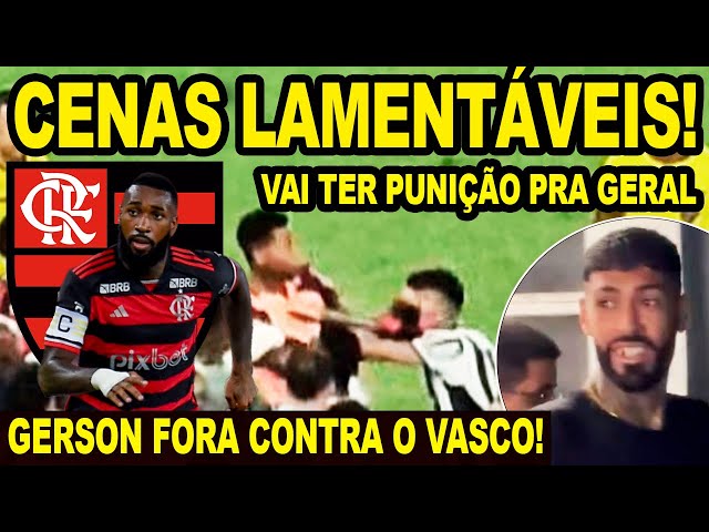 CENAS LAMENTÁVEIS! CONFUSÃO GERAL EM FLAMENGO E BOTAFOGO! BARBOZA PERDEU DENTE! GERSON EXPULSO E+