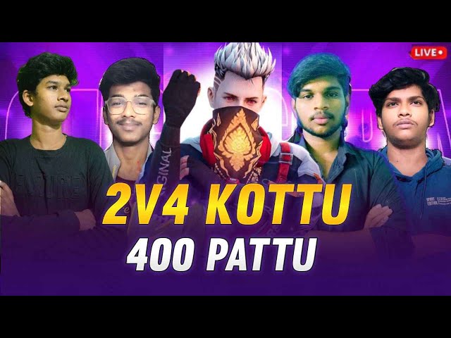 2v4  Kottu 400 Pattu Free Fire  Live  - Telugu Live Lucky Star  #ff #facecam  #fflivetelugu #LSG