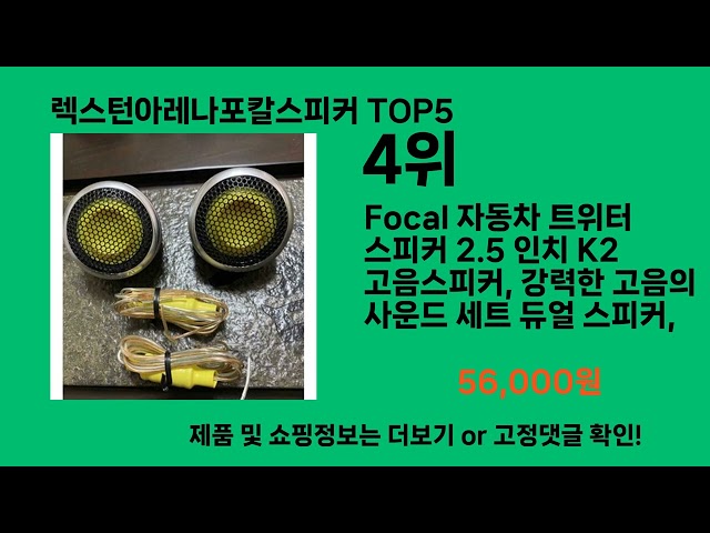 렉스턴아레나포칼스피커 2025 트랜드 쿠팡 추천 Top 10