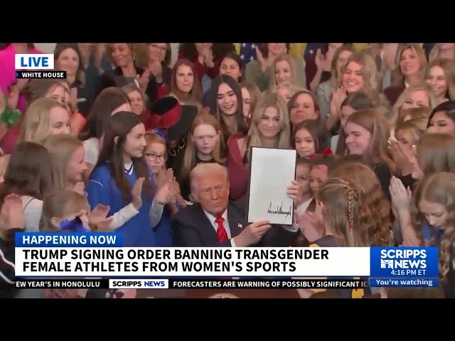 Trump signs executive order banning transgender women from women's sports