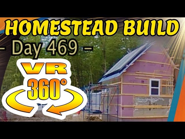 Homestead Building - Solar Hot Water Panels Go Up, Planning to Add Exterior Sheathing to House