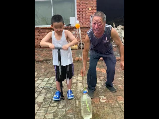 Happy Moments Between The Grandfather And Grandson#Funny Video