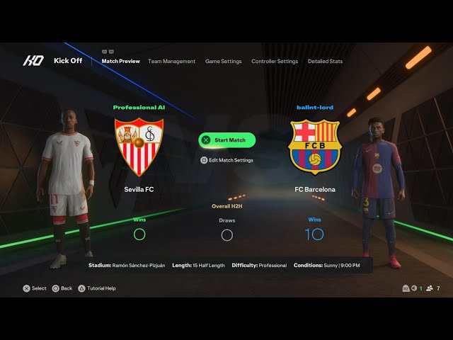 EA SPORTS FC 25 Sevilla-FC Barcelona Laliga full match 24/25 PS5