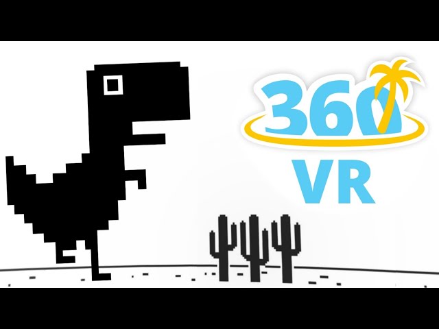 🟩 360 video Dinosaur Google Chrome Dino Run Browser Game Hack 360° VR Virtual Reality