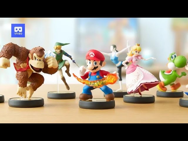 3D 180VR 4K Nintendo Swicth Amiibo Collection Mario Luigi and Super Smash Bros 360VR