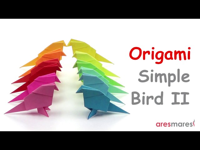 Origami Very Simple Bird II (easy - single sheet)