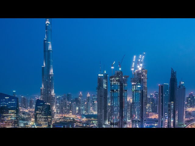 Dubai, United Arab Emirates 🇦🇪 Burj Khalifa Evening view- by drone [4K]