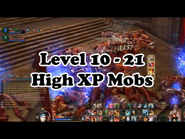 XP Farming from Level 10 - 21 - High XP Mobs EuroAion (Part 3)