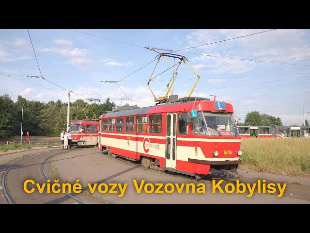 Cvičné vozy T3M 5519, 5516+5523 u Vozovny Kobylisy, 19.7.2023 | 8K HDR