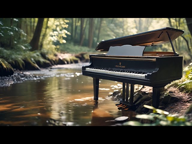 Whispers of the Forest Stream | Relaxation with Piano | Ai Music