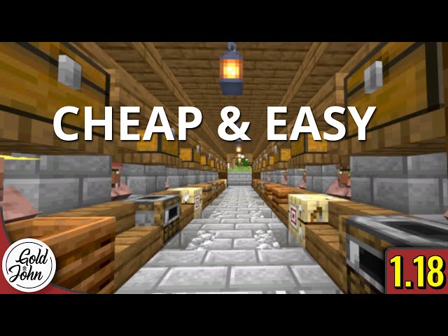 Trading Hall Minecraft 1.18 Tutorial - No Slime - With Zombie Discounts