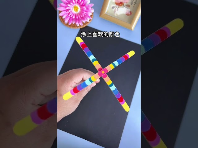 Simple Handwork | Fun Pull-String Windmill | Learn In 1 Minute | Learn A Painting Every Day