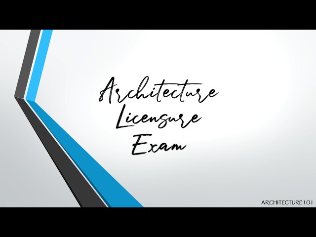 Architecture Licensure Exam Sample Questions - Codes