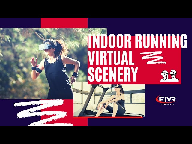 Indoor Running in Virtual Scenery Elliptical Workout