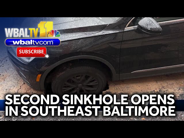 Second sinkhole opens in southeast Baltimore