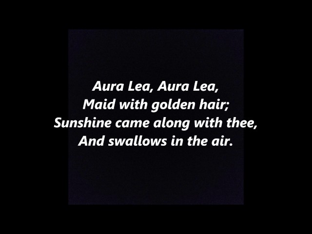 AURA LEA AURA LEE words lyrics text like ELVIS Presley's Love Me Tender Laura sing along folk song