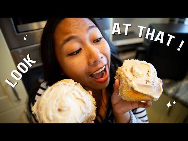 Easy homemade cinnamon rolls | Cooking vlog!