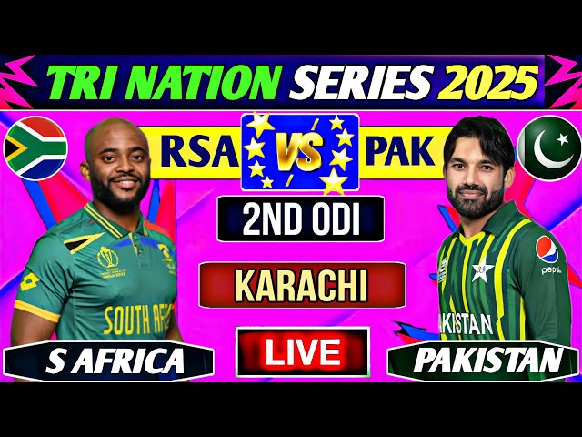 🔴Live Pakistan vs South Africa 2nd Odi Tri series | Score and Commentary | Pak vs Sa live