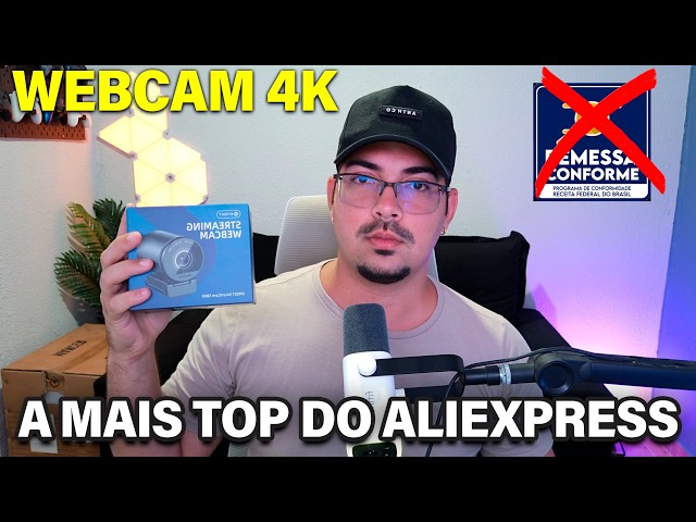 NOVA WEBCAM DO ALIEXPRESS COM QUALIDADE DE CÂMERA PROFISSIONAL 4K!  EMEET S800